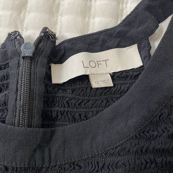 Loft Black Halter/Sleeveless Wide Leg Jumpsuit Size 12 - Picture 3 of 4